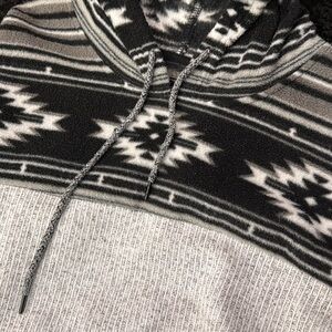 Black and Gray Patterned Men's Hoodie